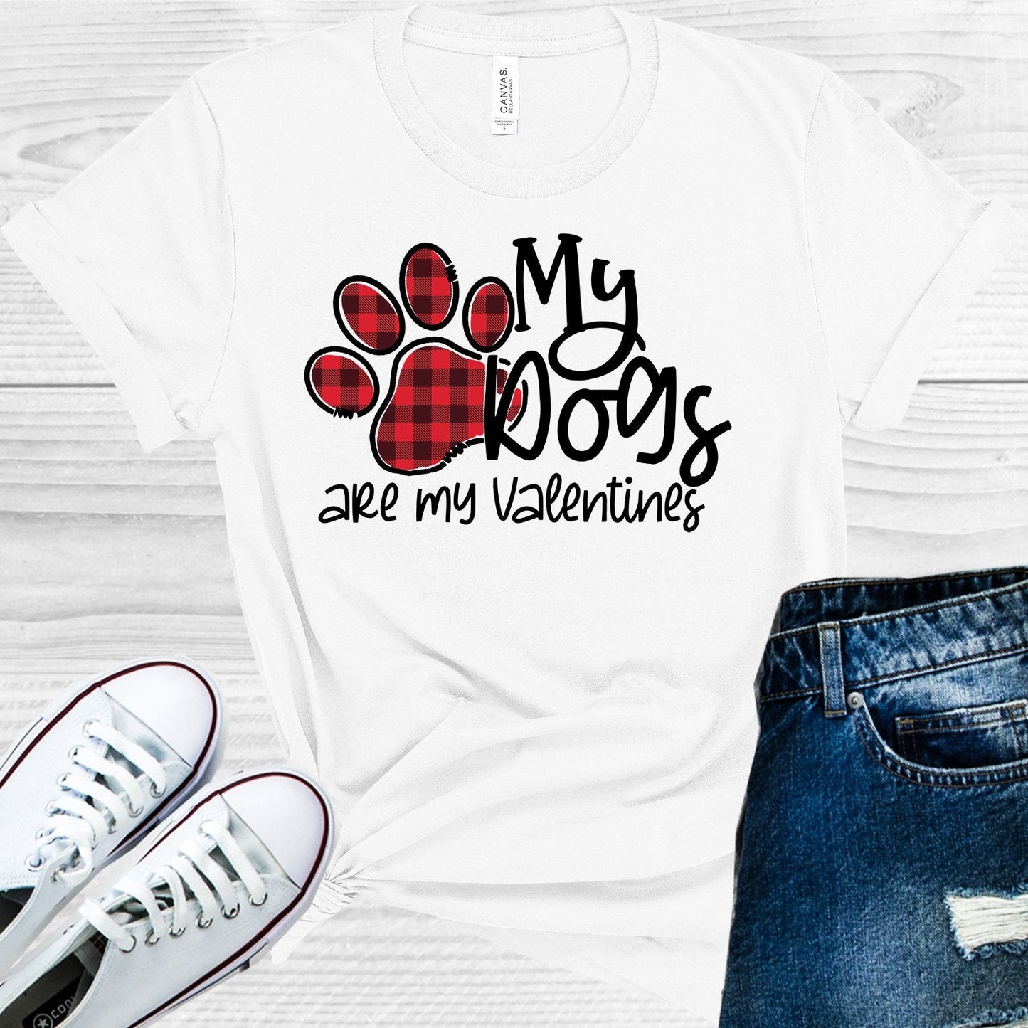 My Dogs are My Valentine Graphic Tee
