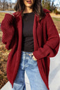 Red Dahlia Solid Color Knit Oversized Button Front Sweater Cardigan