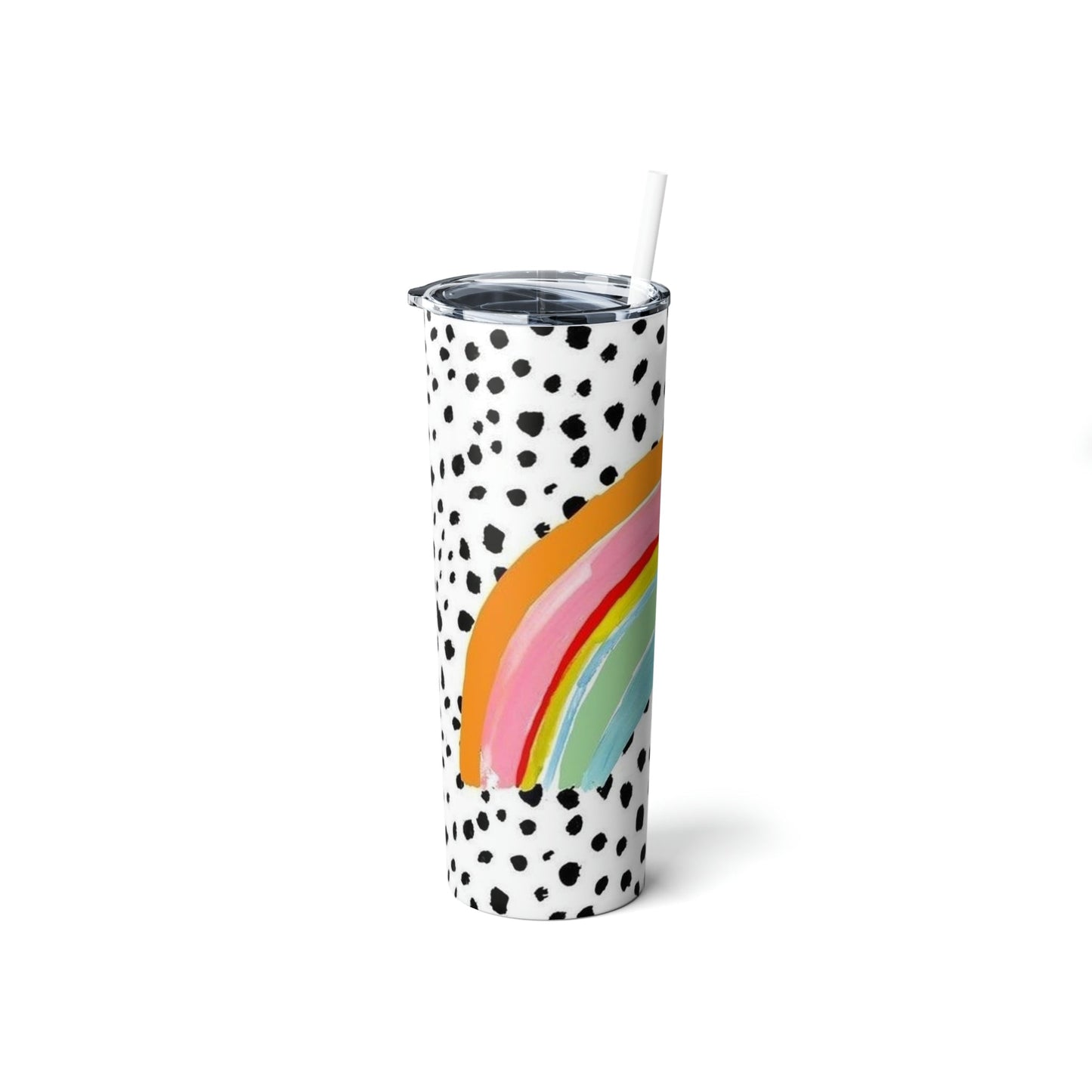 Watercolor Rainbow Skinny  Tumbler