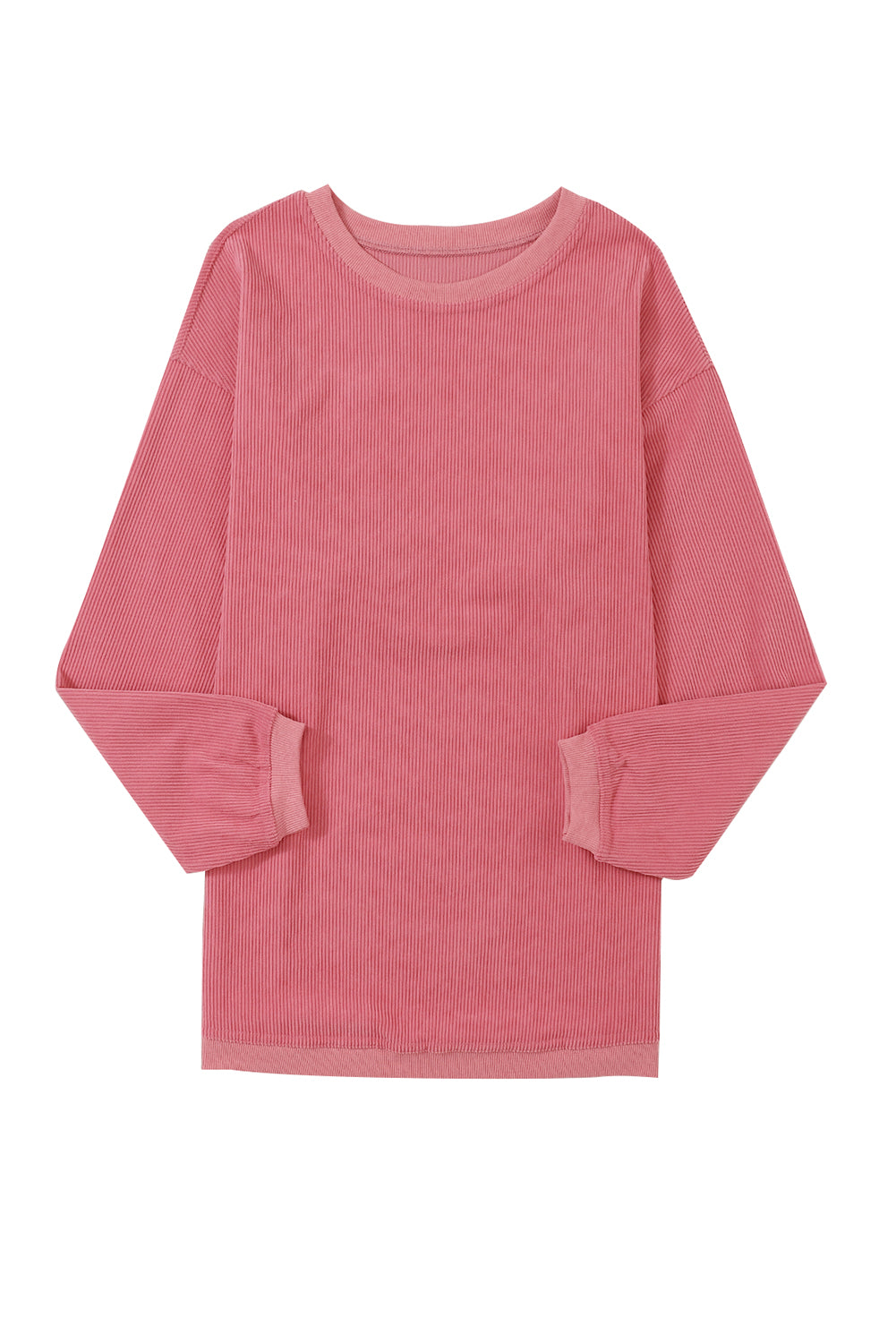 Strawberry Pink IN MY MERRY ERA Loose Fit Corded Sweatshirt