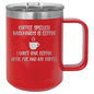 Coffee Spelled Backwards 15 oz Polar Camel Coffee Mug with Sliding Lid