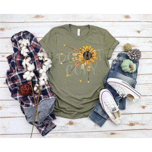 SUNFLOWER ARROWS  GRAPHIC TEE