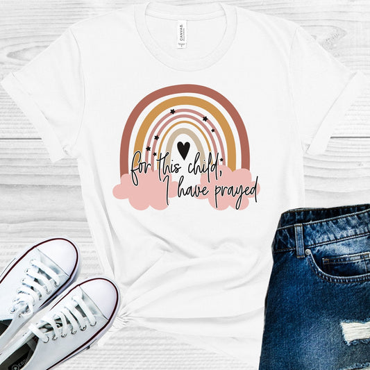 For This Child I Have Prayed Pregnancy Announcement Graphic Tee