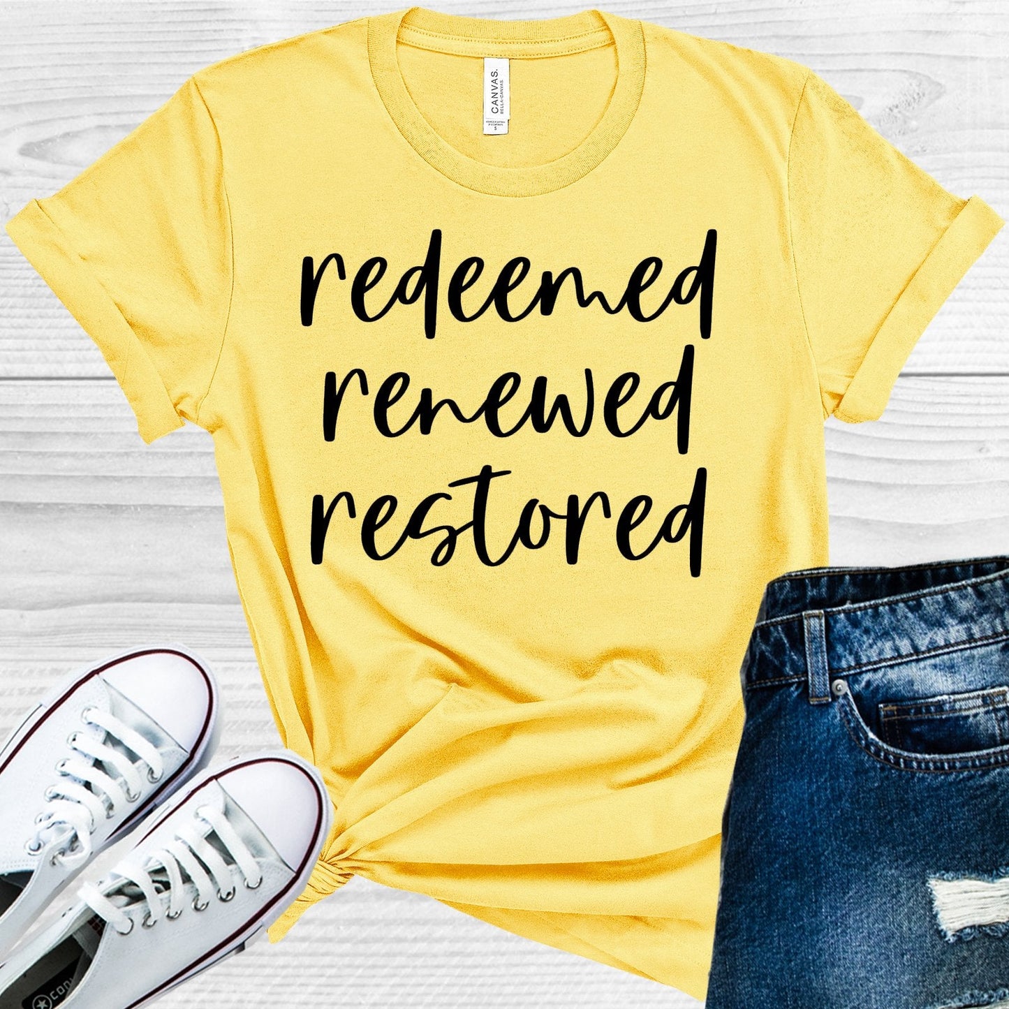 Renewed Redeemed Restored Graphic Tee