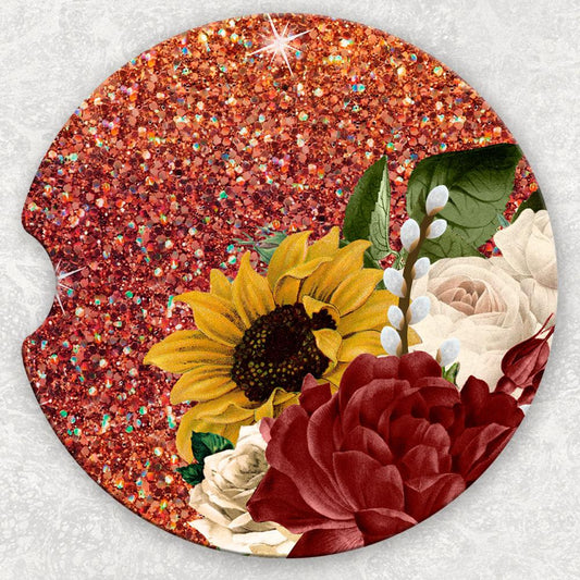 Car Coaster Set - Fall Floral