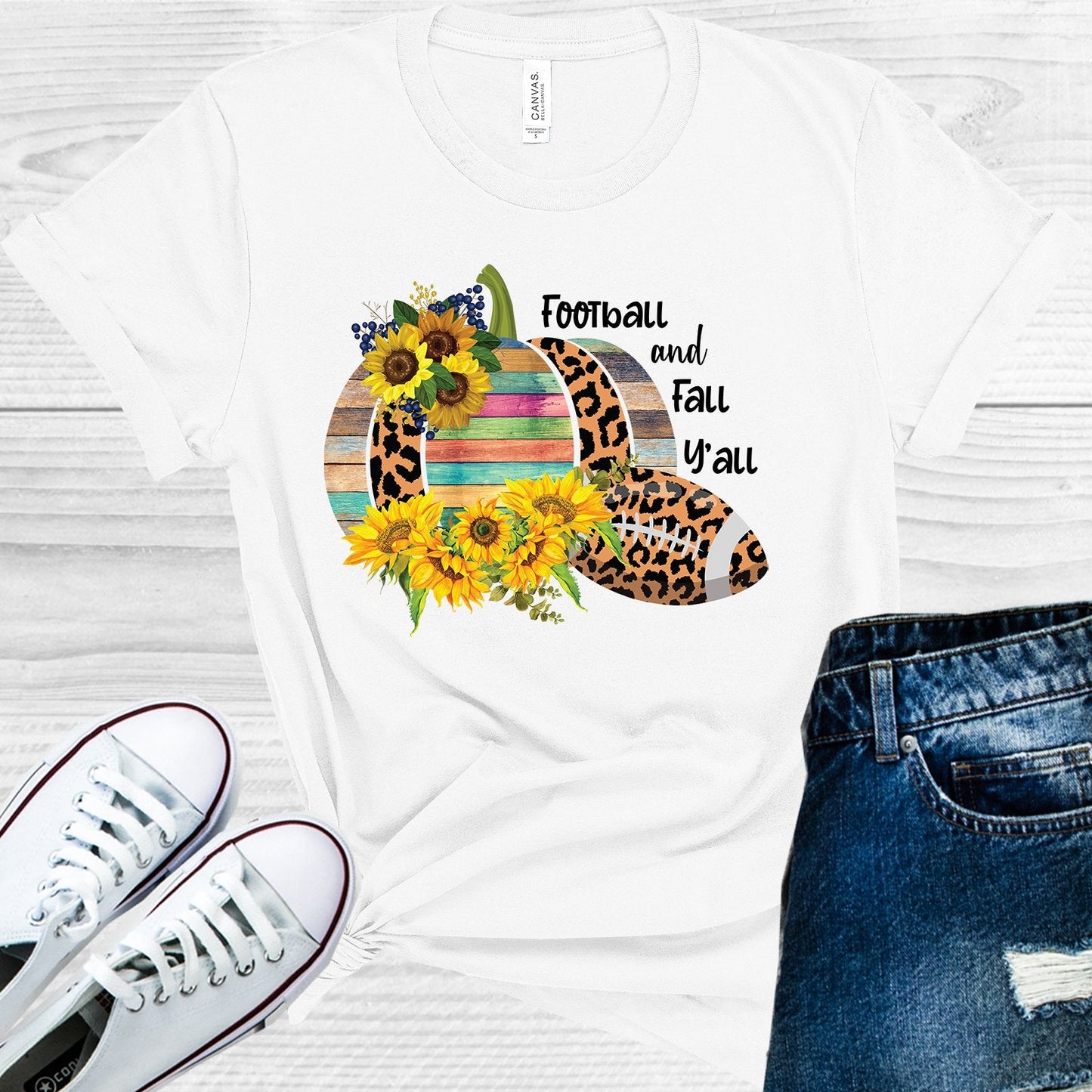 Football and Fall Y'all Graphic Tee