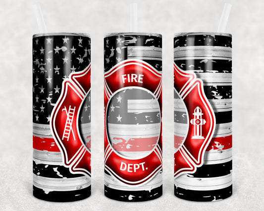 Fire Department 20 oz Skinny Tumbler