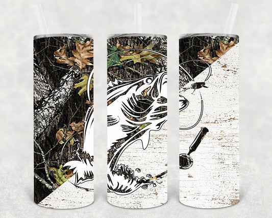 Fishing 20 oz Skinny Tumbler