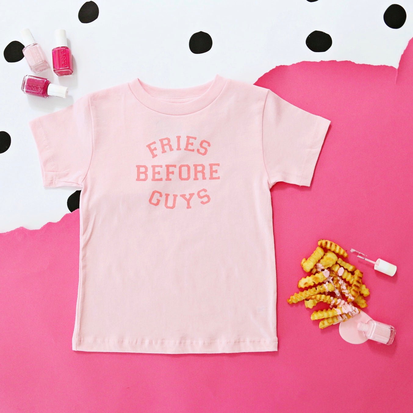 Fries Before Guys Shirt – Funny Retro Tee for Kids | The Wishing Elephant