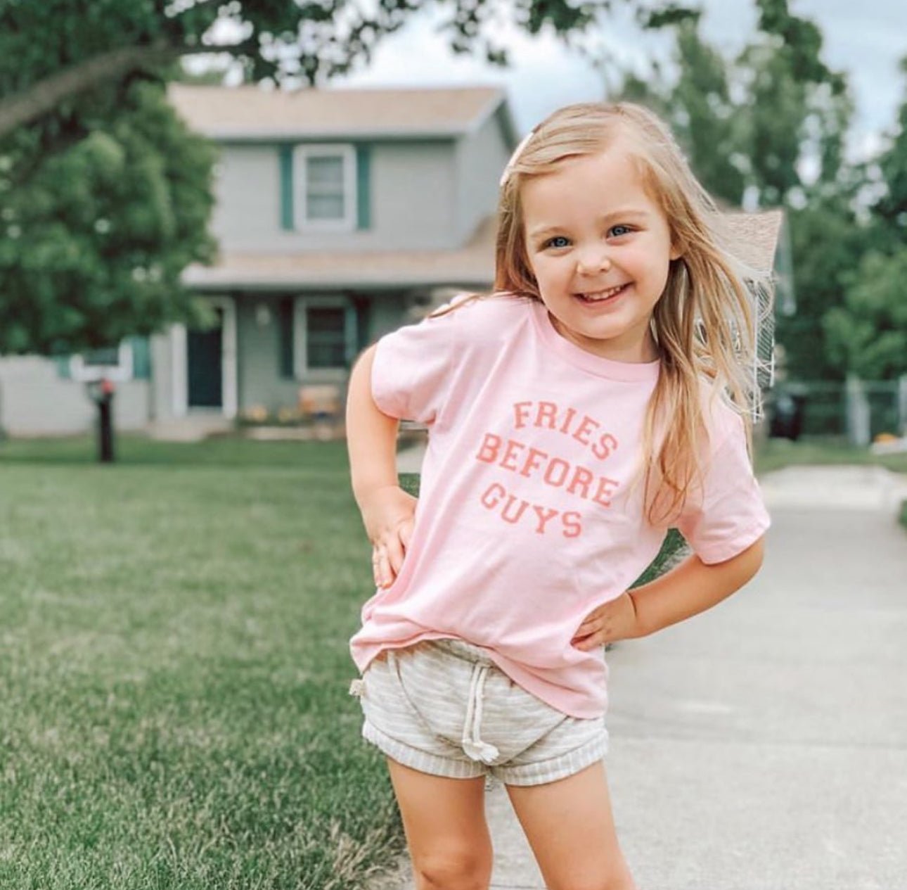 Fries Before Guys Shirt – Funny Retro Tee for Kids | The Wishing Elephant