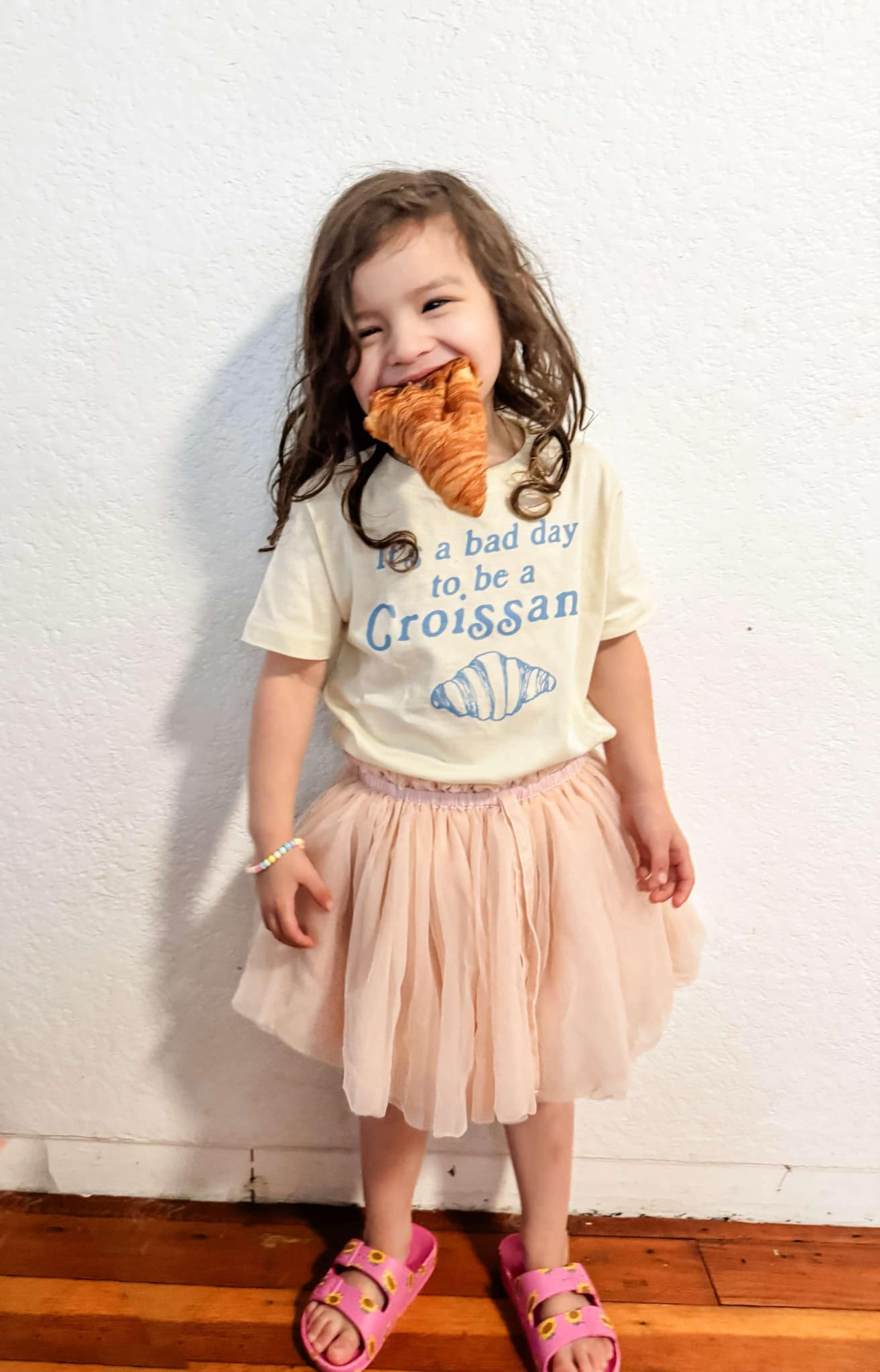 Funny Kids T-Shirt | Bad Day for Croissants Tee | Food Lover Shirt