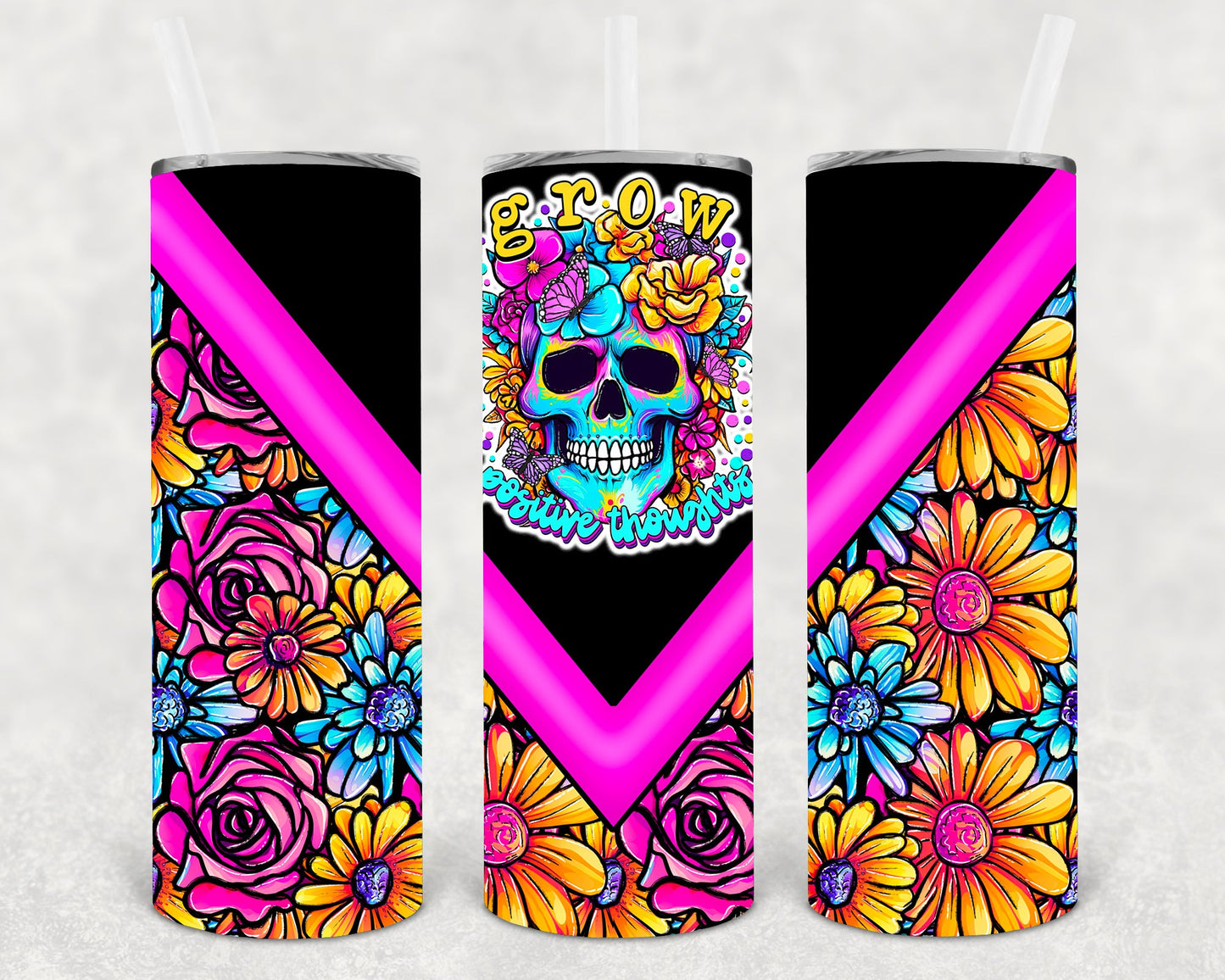 Grow Positive Thoughts 20 oz Skinny Tumbler