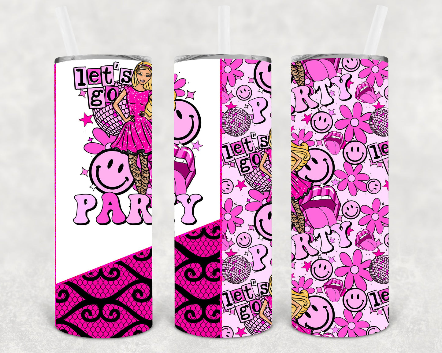 Let's Go Party 20 oz Skinny Tumbler