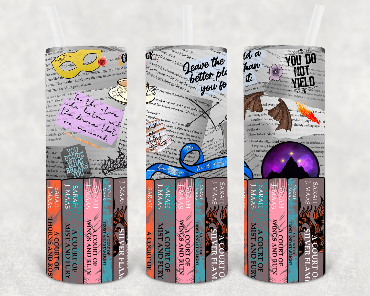 ACOTAR Books 20 oz Skinny Tumbler