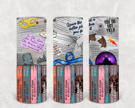 ACOTAR Books 20 oz Skinny Tumbler