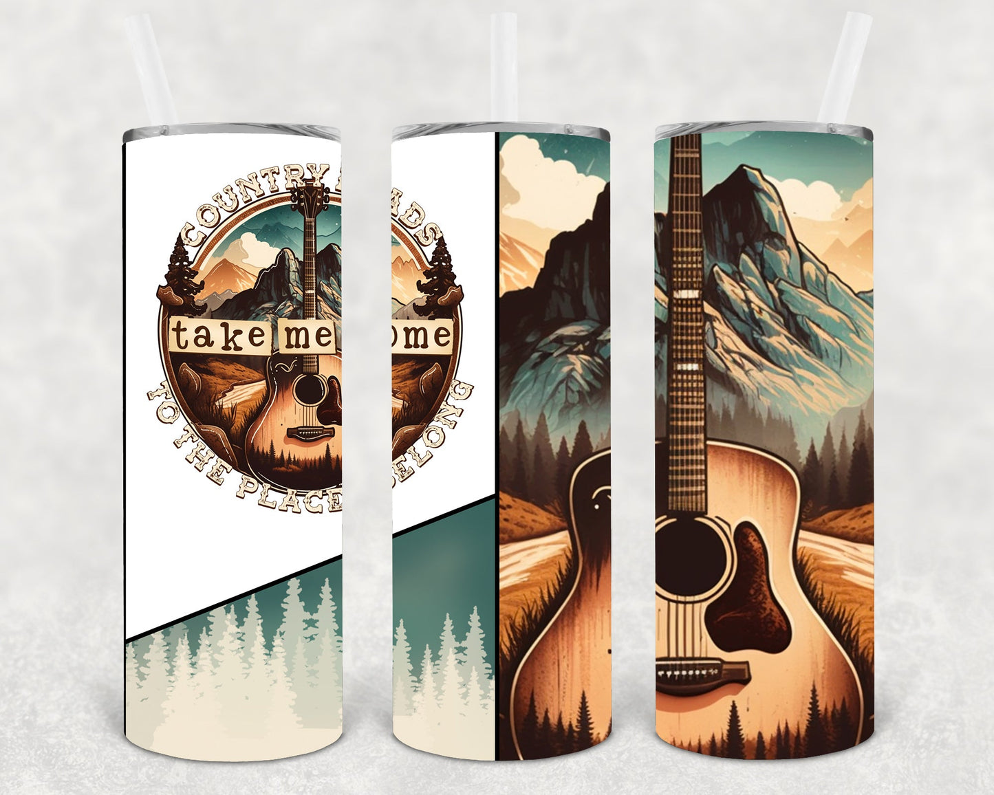 Country Roads Take Me Home 20 oz Skinny Tumbler