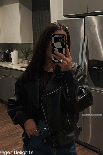 Black Wavy Checkered iPhone Case