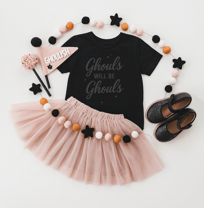 Ghouls Will Be Ghouls, Black Halloween Tee