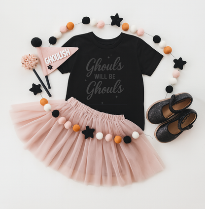 Ghouls Will Be Ghouls, Black Halloween Tee