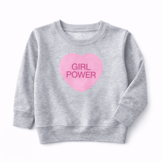 Girl Power Conversation Heart Crewneck