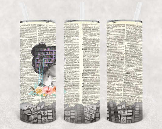 Book Girl 20 oz Skinny Tumbler
