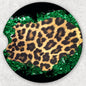 Car Coaster Set - Green and Leopard