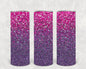 Pink and Purple Glitter 20 oz Skinny Tumbler