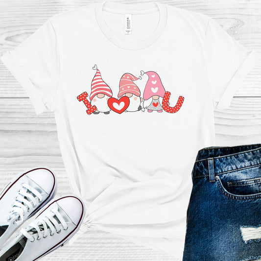 I Love You Gnomes Graphic Tee
