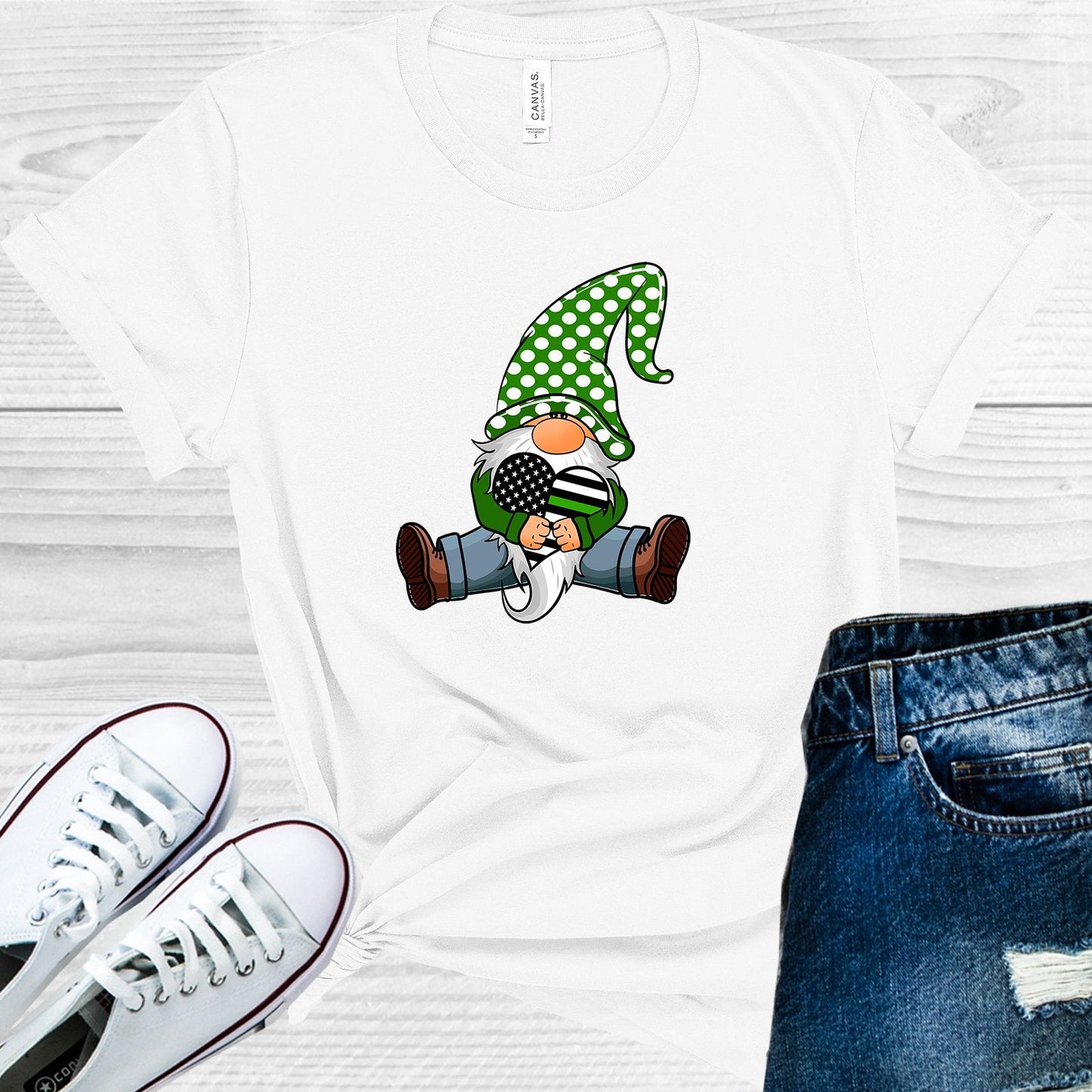 Thin Green Line Gnome Graphic Tee