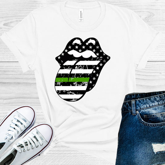 Thin Green Line Tongue Graphic Tee