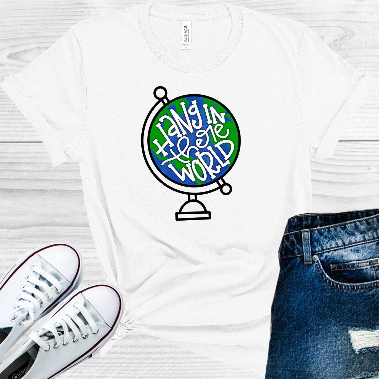 Hang in There World Graphic Tee