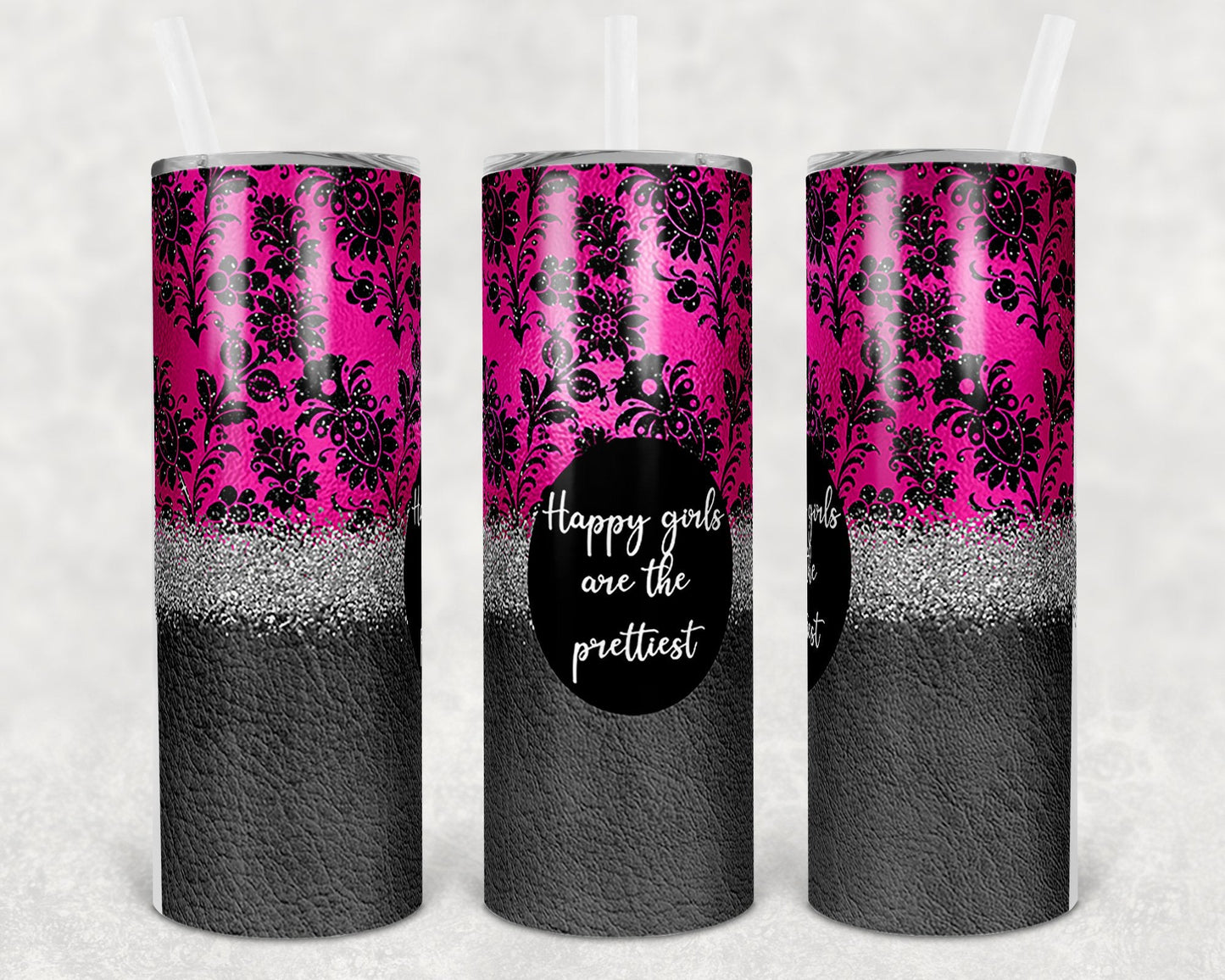 Happy Girls are the Prettiest 20 oz Skinny Tumbler