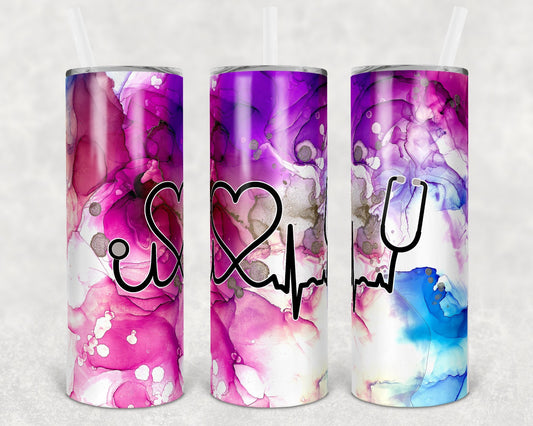 Stethoscope Heartbeat 20 oz Skinny Tumbler