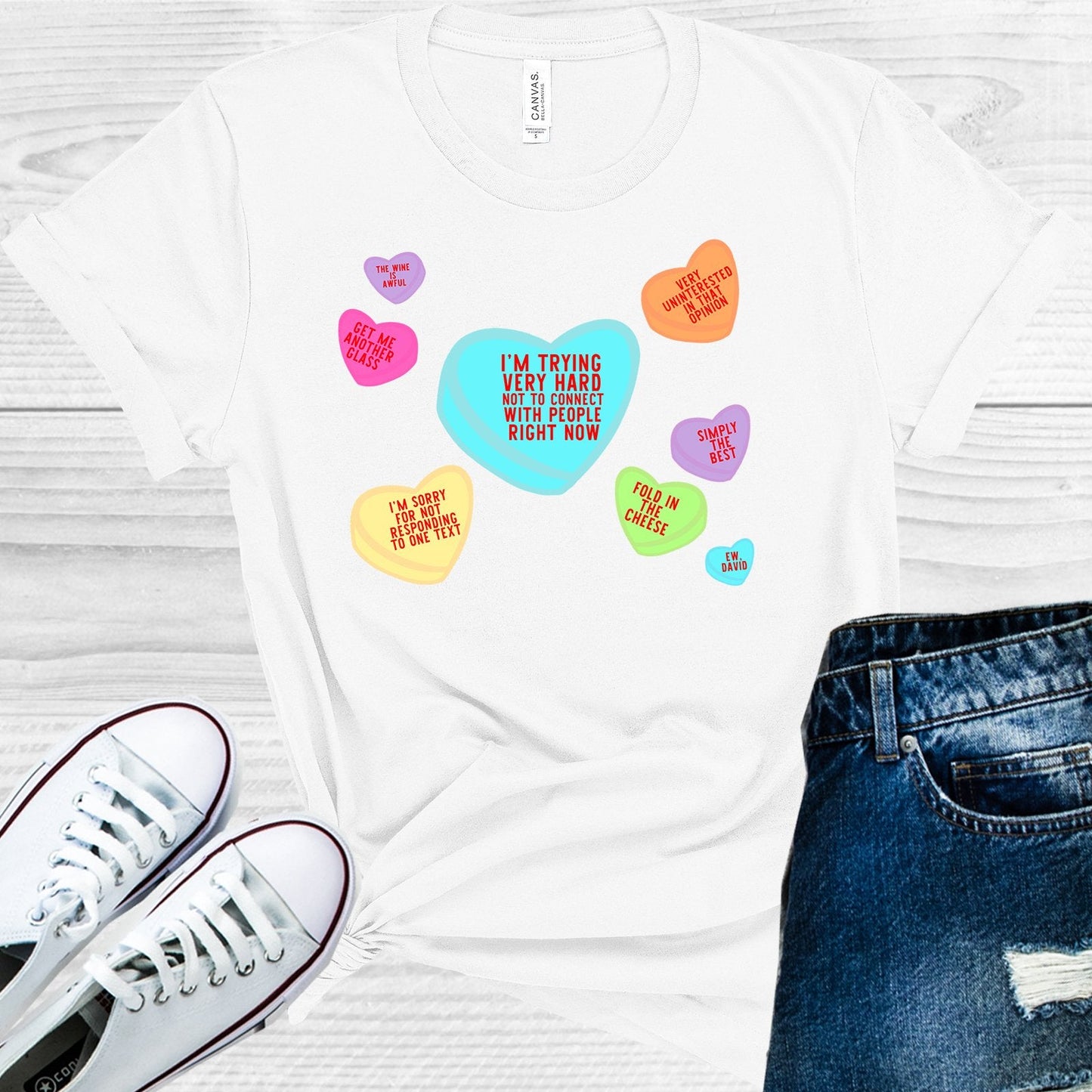 Schitt's Creek Valentine Hearts Graphic Tee
