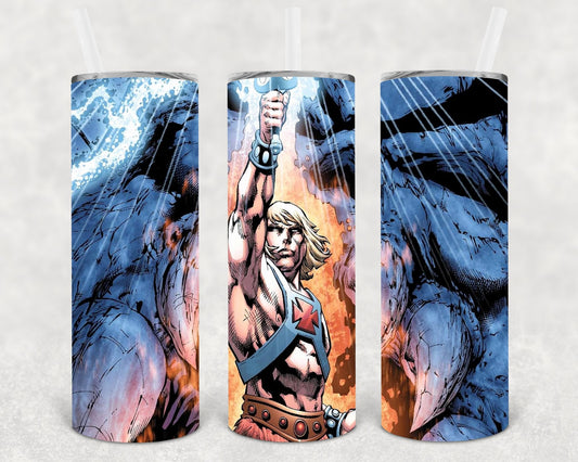 He-Man 20 oz Skinny Tumbler
