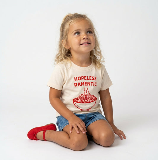 Hopeless RAMENtic tee, Valentines Tee for Kids