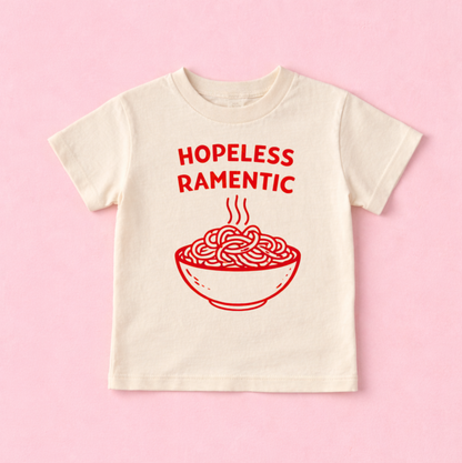 Hopeless RAMENtic tee, Valentines Tee for Kids