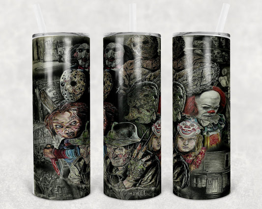 Horror Movie 20 oz Skinny Tumbler