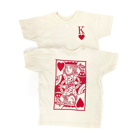 King of hearts boys valentine tee