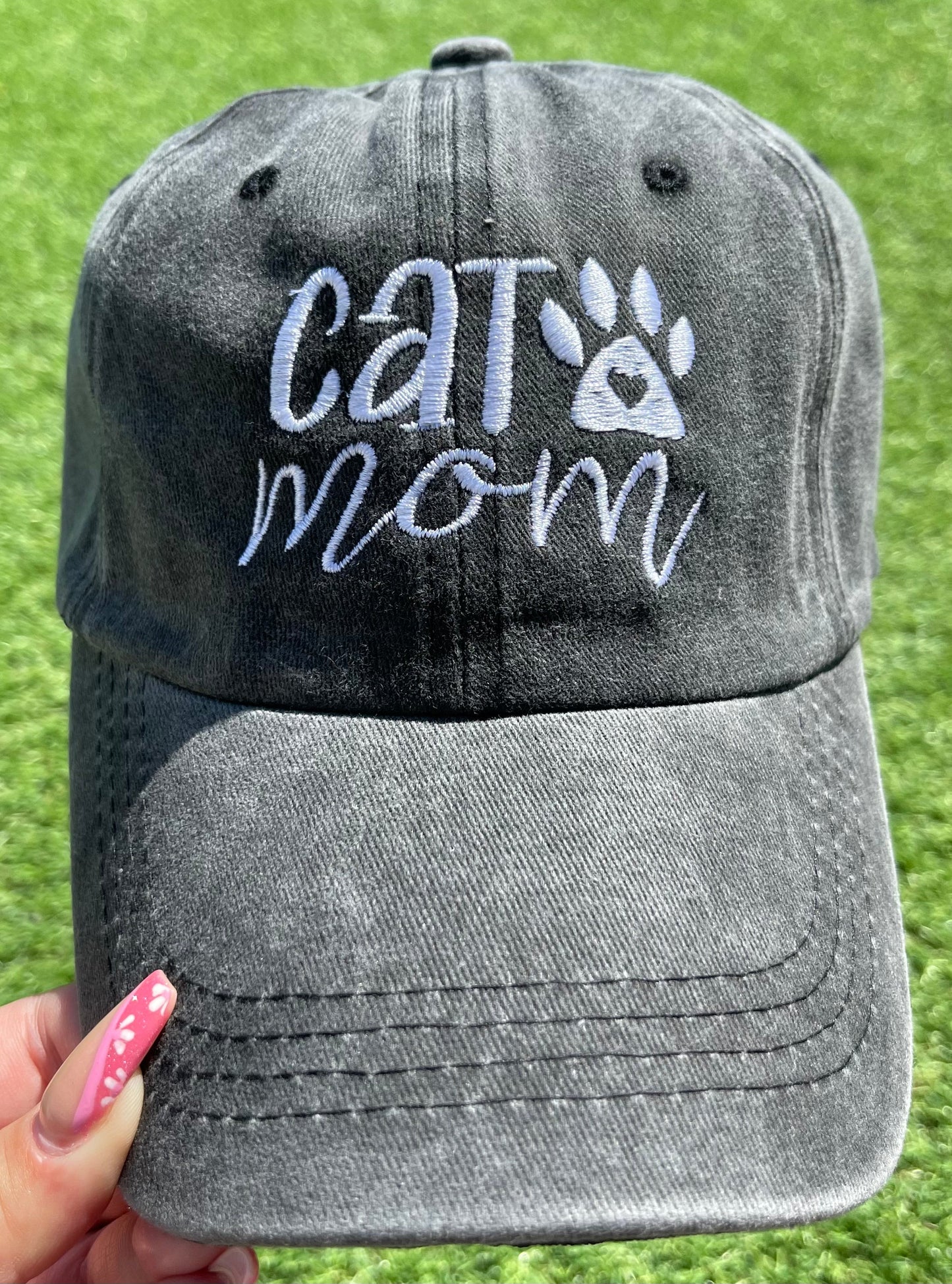 Embroidered Fur Mama Hat -WS