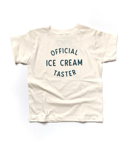 Official Ice Cream Taster Kids Tee | Funny Summer Shirt for Toddlers and Kids'
