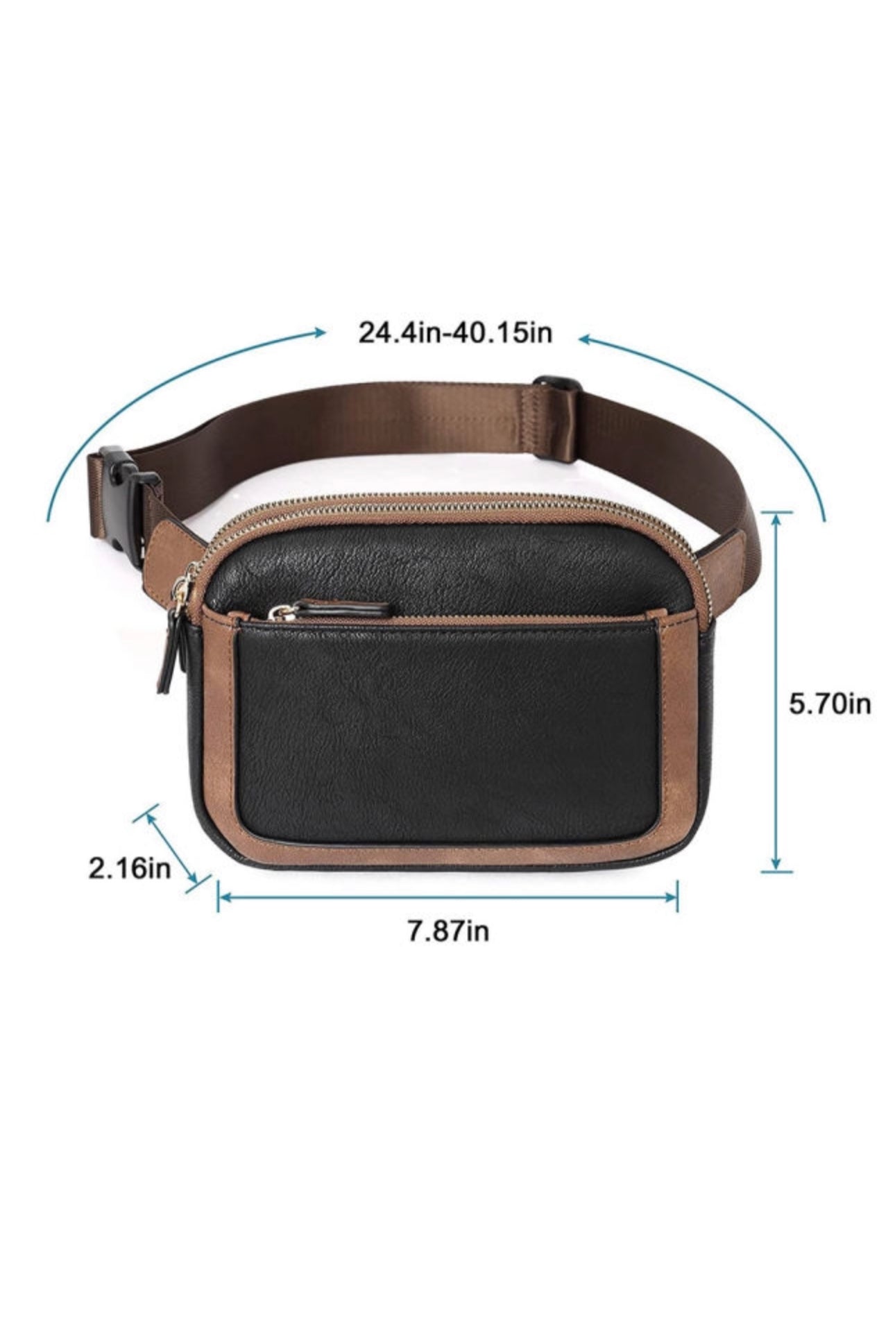 Adjustable strap mini PU leather crossbody bag