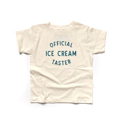 Official Ice Cream Taster Kids Tee | Funny Summer Shirt for Toddlers and Kids'