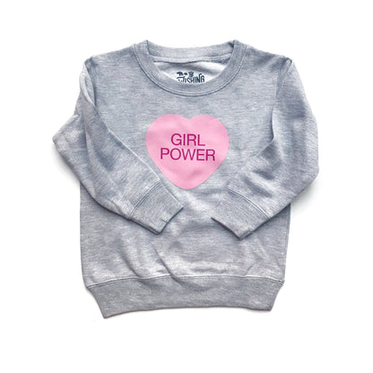 Girl Power Conversation Heart Crewneck