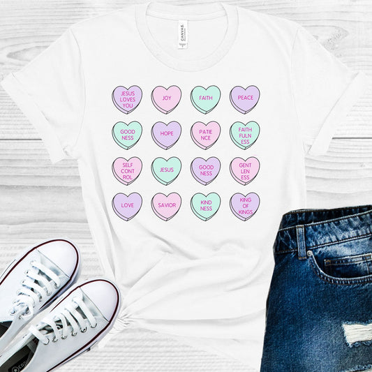 Faith Conversation Hearts Graphic Tee
