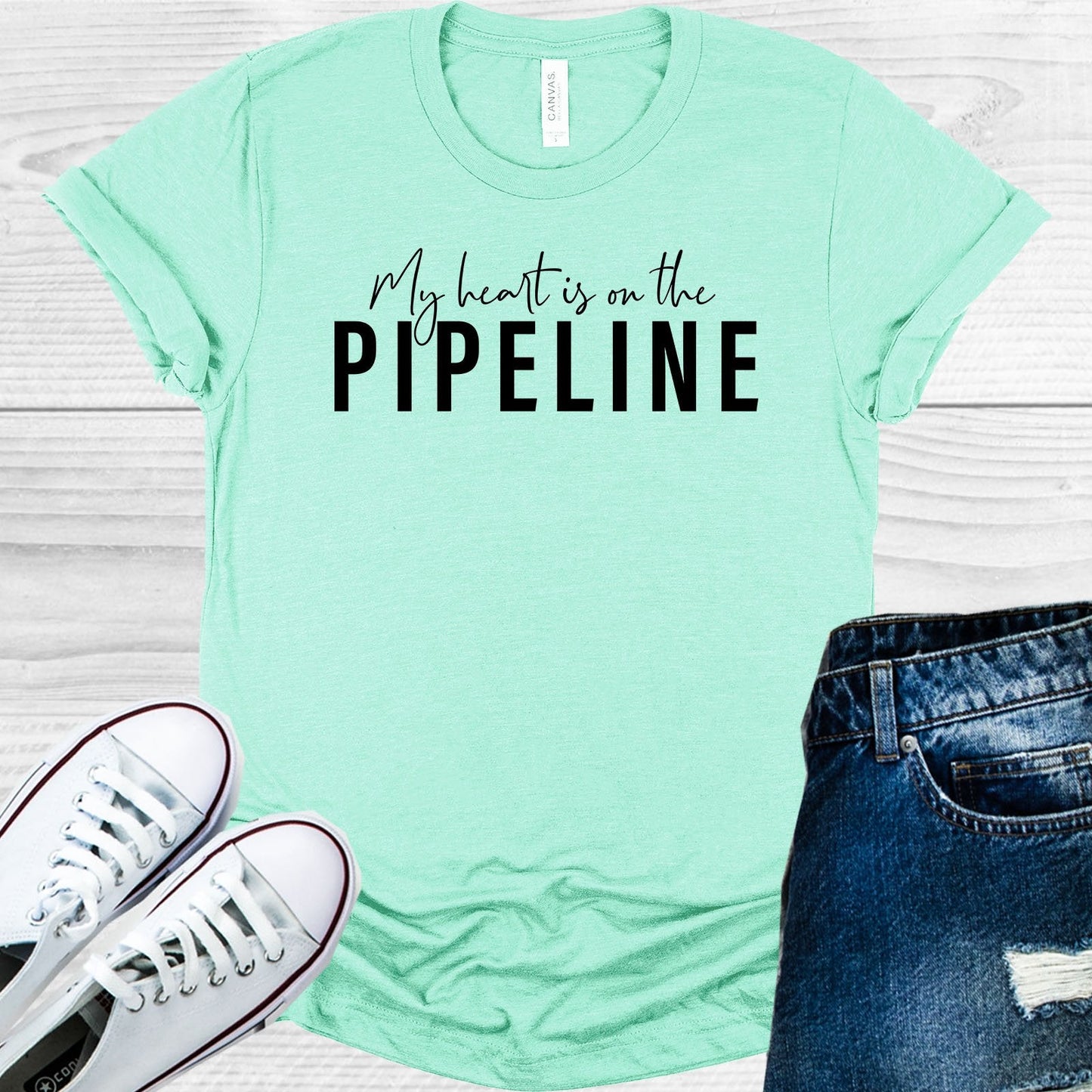 My Heart is on the Pipeline Graphic Tee
