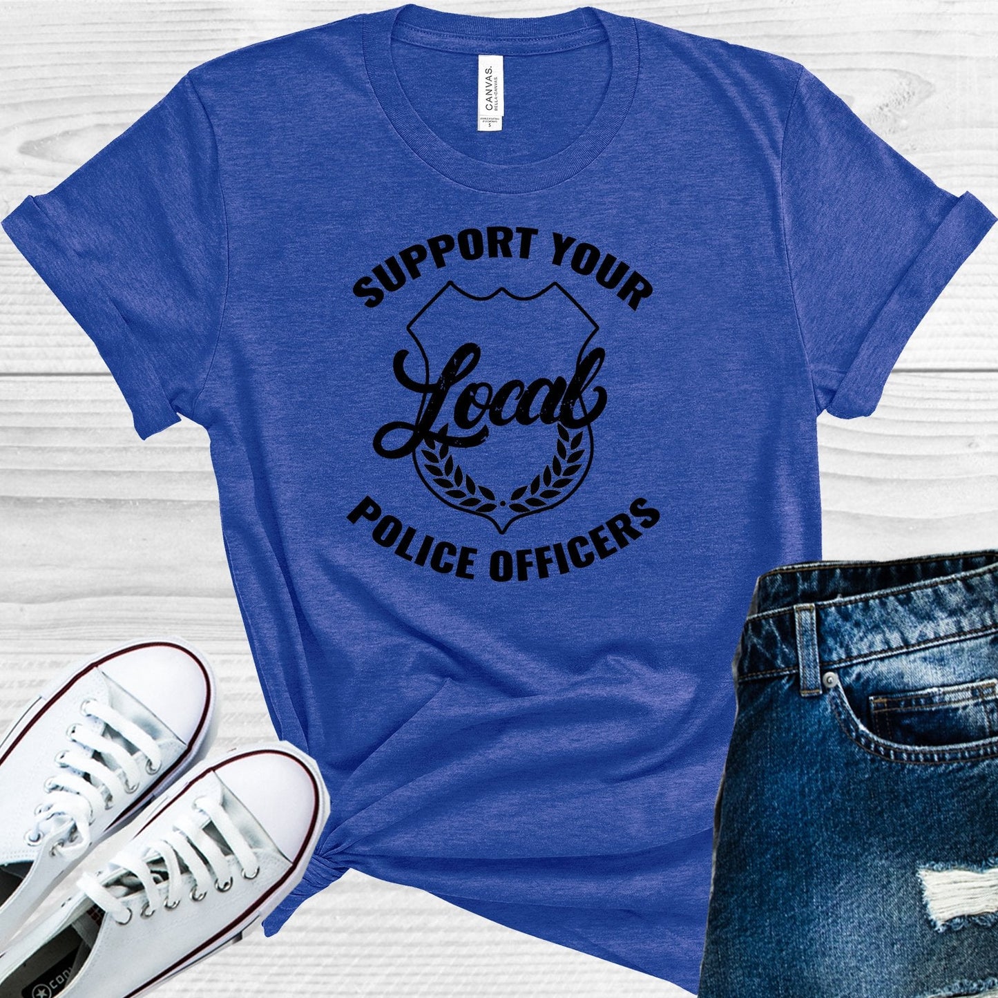 Support Your Local Police Officers Graphic Tee