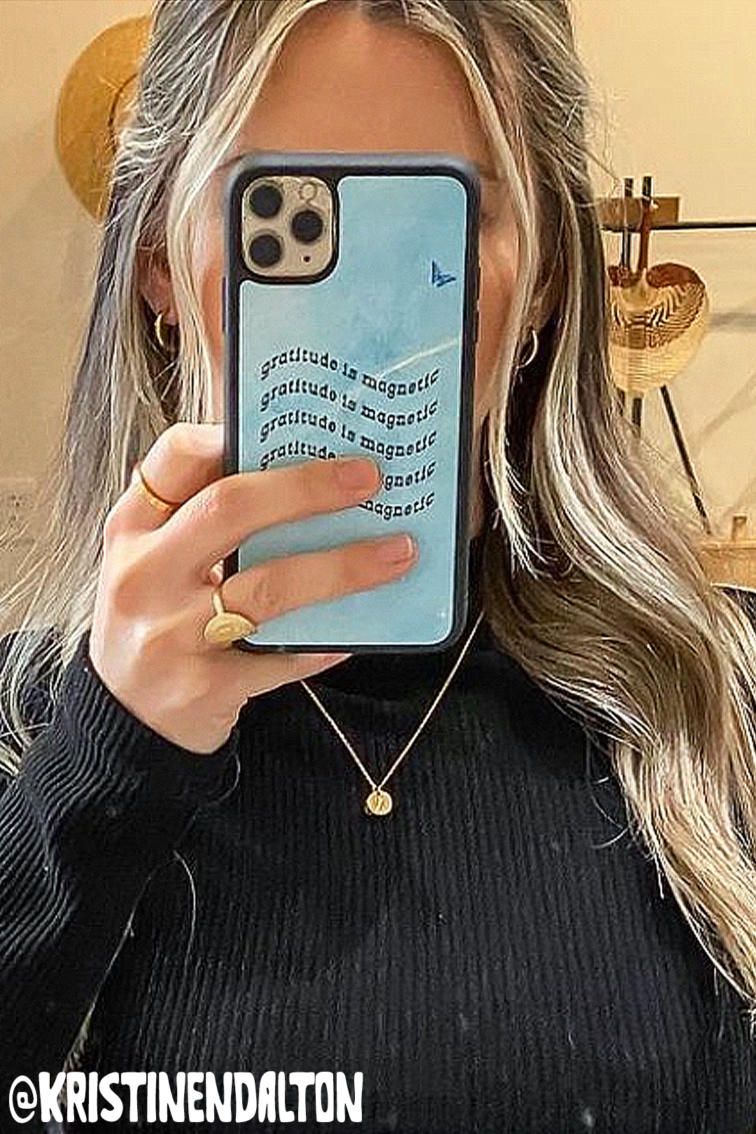 Gratitude is Magnetic iPhone case