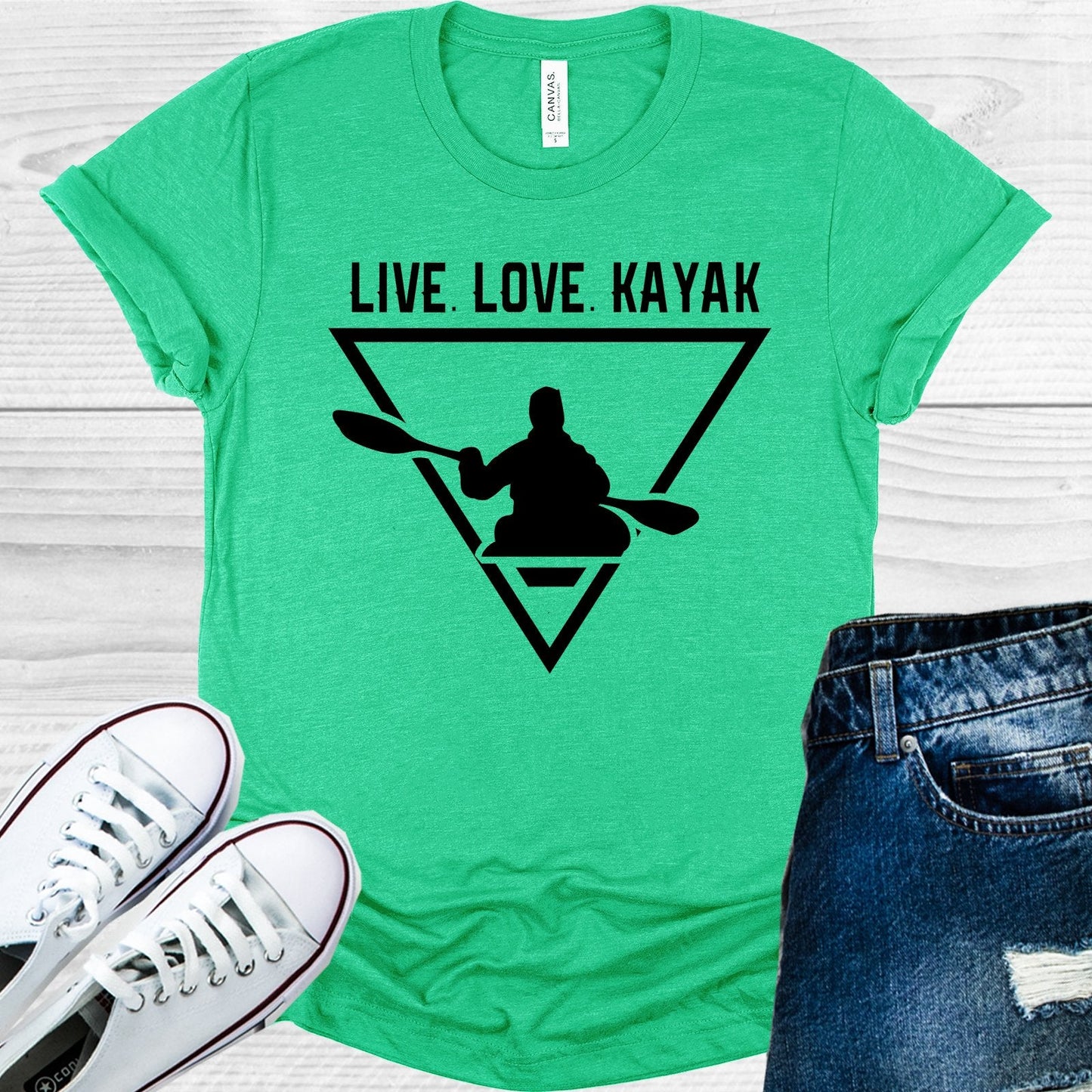Live Love Kayak Graphic Tee