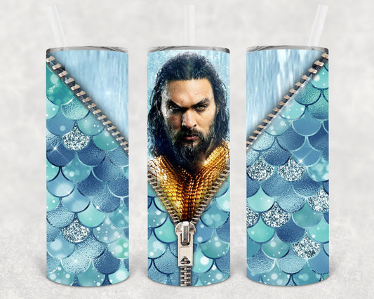 Jason Mamoa 20 oz Skinny Tumbler